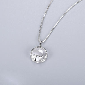 Collar con Colgante Minimalista XL698, Cadena de Plata 925, Unisex, Uso Diario, Acabado en Oro Blanco - Product Image 5