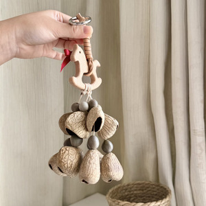 Wholesale Handmade Wooden Natural Fruit Shell <b>Wind</b> <b>Chime</b> Pendant For Car Backpack Hanging Souvenir - Product Image 2