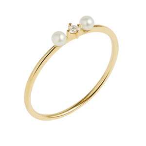 Brazalete Abierto de Plata de Ley S925 Chapado en Oro de 18K con Perla y Moissanita, para Mujer, Lujoso, Sencillo, para el Día a Día, Banquete o Regalo - Product Image 1