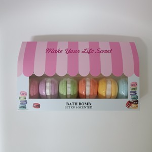 Bombas de Baño Coloridas con Forma de Hamburguesa Pequeña, 100% Ingredientes Naturales, Set de Regalo de 6 Unidades, Efervescentes para Baño, Venta al por Mayor, Cumple con MSDS - Product Image 4