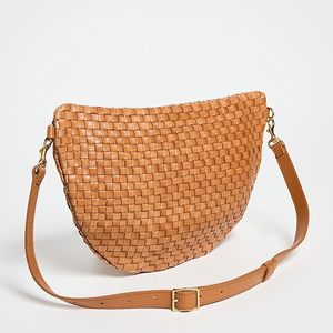 Outdoor <b>Women</b> <b>Belt</b> <b>Bag</b> Custom Tan Vegan Leather with Woven Pattern Zipper Closure Elegant Adjustable Strap Crossbody Waist <b>Bags</b> - Product Image 5