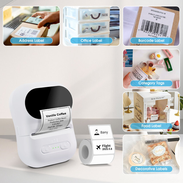OEM Wireless Mini Sticker HandHeld 58mm 2 Inch Label Thermal Printer Portable Mobile Printer