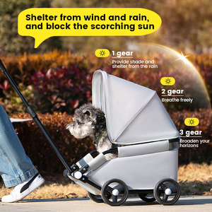 Trọng lượng nhẹ có thể gập lại vật nuôi Xe đẩy cho chó lớn Teddy pháp bulldogs xuyên biên giới sản phẩm em bé cho du lịch & mang - Product Image 3