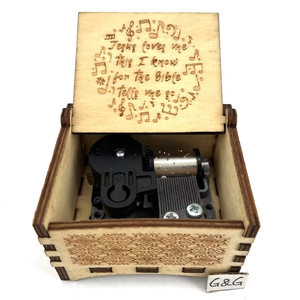 Gesù mi ama carica automatica musica Box articoli promozionali a buon mercato con logo - Product Image 1