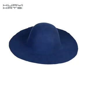 HUAYI टोपी टोपी शरीर 100% ऑस्ट्रेलिया ऊन बैंगनी हार्ड व्यापक कगार फेडोरा महिलाओं और पुरुषों टोपी लगा
