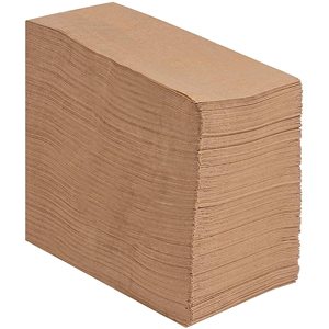 Serviettes en papier jetables carrées en kraft naturel 18 g/m² 12x16 pouces 2 plis 4 volets pour fêtes modernes, vente directe usine, en pâte de bois, emballage en sac - Product Image 5