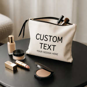 Certified Factory Simple Style Printing Logo <b>Make</b> <b>Up</b> <b>Bag</b> Cannvas Custom Brand Logo Cosmetics <b>Bag</b> - Product Image 3
