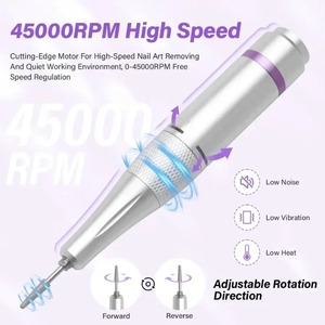 Máquina Profesional Recargable <span class=keywords><strong>para</strong></span> <span class=keywords><strong>Uñas</strong></span> de 45000 RPM, Lima Eléctrica con Pantalla HD, Lápiz de Manicura Metálico, Lijadora de <span class=keywords><strong>Uñas</strong></span> - Product Image 4