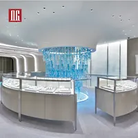 DG vetrina espositore per gioielli di lusso personalizzabile vetrina per gioielleria dal design unico vetrina in vetro con luci