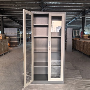Archivador y Mueble de Exhibición Seguro: Construcción de Acero con Cerradura, Estantes Ajustables y Puerta de Vidrio Transparente - Product Image 4