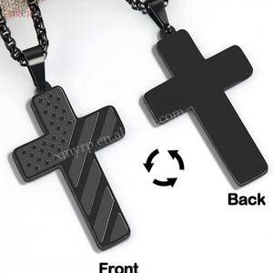 Cadena colgante <span class=keywords><strong>de</strong></span> verso bíblico <span class=keywords><strong>de</strong></span> bandera americana <span class=keywords><strong>de</strong></span> acero inoxidable para hombres regalo <span class=keywords><strong>de</strong></span> joyería - Product Image 5