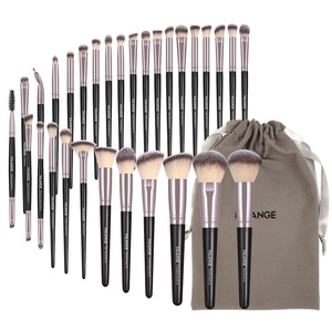 MAANGE - Pinceaux de maquillage de qualité supérieure en gros - Ensemble de pinceaux de maquillage portables noirs pour les voyages - Livré avec un sac en velours - <span class=keywords><strong>Pinceau</strong></span> de maquillage - Product Image 1