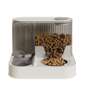 Comedero automático para gatos: combina agua y comida en una unidad. Dispositivo de alimentación dos en uno. Cuenco de alimentación para mascotas de acero inoxidable - Product Image 3