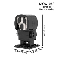 Ensemble de blocs de construction MOC Creative Brick Head, modèle de personnage à assembler soi-même, kit de briques décoratives de collection pour bureau