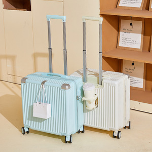 20-inch small carry-on <b>suitcase</b>, lightweight women's trolley case, 18-inch universal wheel combination lock <b>suitcase</b>, men's - Product Image 5