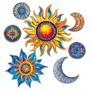 สติกเกอร์ติดตู้เย็นเปลี่ยนรูปได้ทรงสีสันสดใสไพ่ทาโรต์แบบคลาสสิก - Product Image 3