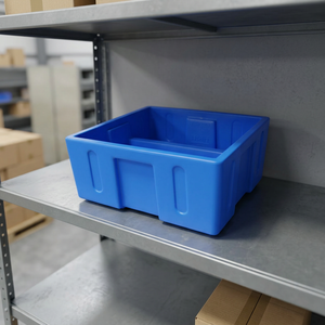 50L Plastic Storage Crate Thickened <b>Square</b> <b>Bin</b> Stackable Utility Container for Organizing Supplies - Product Image 4