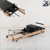 Machine de Pilates Reformer en bois de chêne, design classique, de luxe, réglable, pliable, portable, pour la remise en forme et la santé, certifiée ISO9001