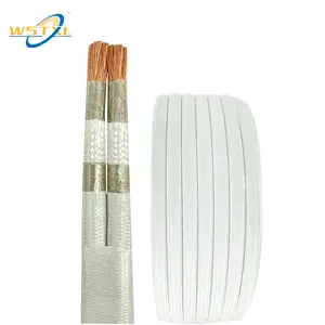 Fibra de vidro enrolada de mica 2*6mm, fio de aquecimento multi-fios trançado paralelo duplo resistente ao calor e resistente a altas temperaturas