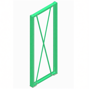 Panneau latéral Fami System Ar Series L1100 H1510 Vert RAL6011 pour supports - Product Image 3