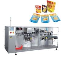 Machine d'emballage automatique horizontale pour sachets préformés à fermeture éclair, à bec verseur et à soufflet, pour poudres alimentaires, liquides et granulés