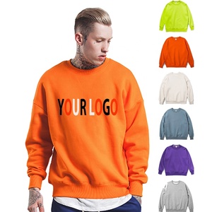 Personnalisé en gros col rond impression polaire hommes sweat oversize avec votre logo - Product Image 6