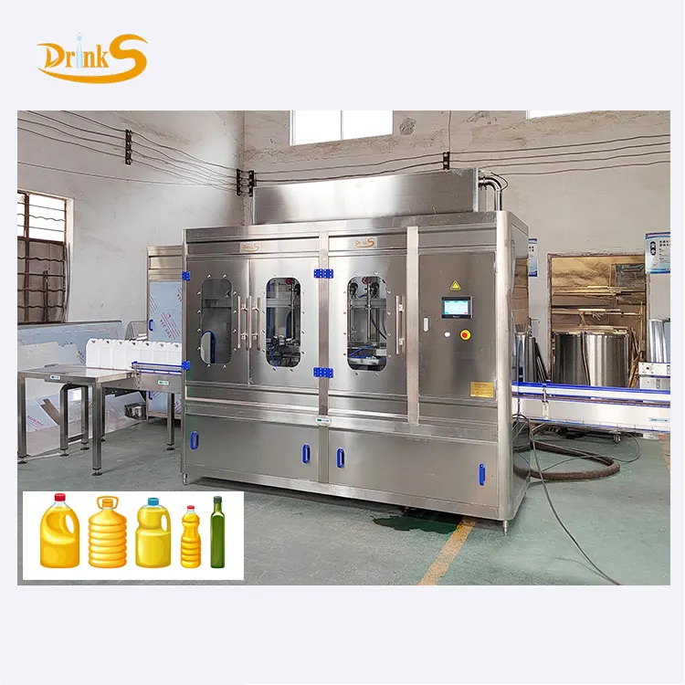 Fully Automatic Linear Type Liquid Palm Fruit oil / Vegetable Oil / Sunflower Cooking Oil Bottle Filling Production Line Plant