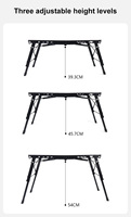 Table tactique de camping en alliage d'aluminium pour l'extérieur Table IGT à tige hydraulique pliante multifonctionnelle moderne réglable