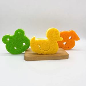Yellow Duck Shape Cleaning <strong>Scrub</strong> Sponge Pad, Used for Kitchen Cleaning Sponge - Product Image 4