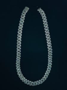 Cadena de Oro 14K de Lujo Estilo Bohemio Iced Out Cuban Link, Joyería Hip Hop, Venta Directa de Fábrica, Estilo Urbano - Product Image 4