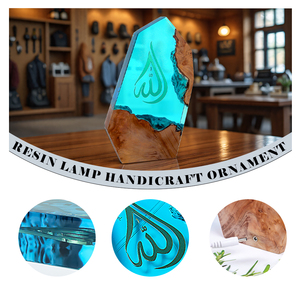 Legno-resina fusione lampada da tavolo con motivi islamici illuminazione decorativa di umore per soggiorno Dropship all'ingrosso porta a porta - Product Image 2