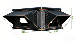 Hard Car Roof Top <b>Tent</b> Double Layer Canvas Square Clamshell Stable Windproof All-Season Overland Camping <b>Large</b> Interior - Product Image 6