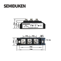 Module Scr simple commun de type Techele MDA90A Module d'alimentation à double diode MDA 90A 1600V | Redresseur à courant élevé SEMIDUKEN