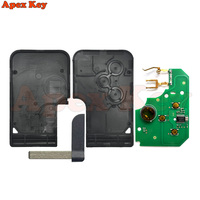 Llave Inteligente para Auto con Control Remoto de 433Mhz, ID46 PCF7947, Negra y Blanca, para Clio, Logan, Megane 2/3, Scenic, con 3 Botones