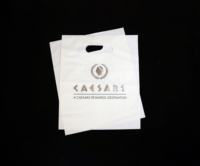 Sac découpé à l'emporte-pièce Singulet écologique vente directe d'usine sac d'emballage de magasin de papeterie impression par gravure sac robuste avec poignée