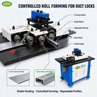 Machine de formage de profilés en C de 1,5 mm (calibre 16) pour la fabrication de conduits de ventilation et de gaines HVAC en tôle galvanisée lourde