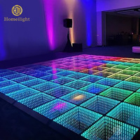 Dalles de sol LED 3D miroir de haute qualité 5x5m (16x16ft) pour événements, mariages et fêtes
