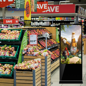 Ingscreen đứng dọc tương tác hiển thị <span class=keywords><strong>LCD</strong></span> cảm ứng màn hình Màn hình <span class=keywords><strong>kiosk</strong></span> wayfinding kỹ thuật số biển với bánh xe - Product Image 4