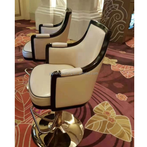 Silla Alta de <span class=keywords><strong>Bar</strong></span> para Jugador/Comerciante VIP de <span class=keywords><strong>Las</strong></span> Vegas, Silla Giratoria de Lujo con Base Ajustable de Cuero para Uso en Exteriores y Salas de Estar - Product Image 1