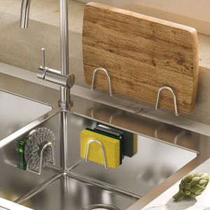 Escurridor multifuncional sin taladro para fregadero con soporte para esponja para uso en la cocina - Product Image 3