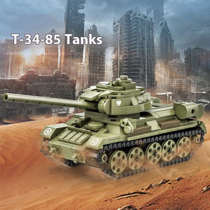 Tanque militar modelo rompecabezas juguete ejército guerra camión Panzer niños plástico DIY Kit <span class=keywords><strong>Mini</strong></span> juegos de bloques de construcción - Product Image 2