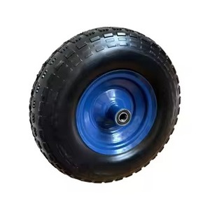 Roues pivotantes anti-crevaison en mousse de polyuréthane PU 13 \ "x4.00-6 pour chariot de jardin utilitaire, remorque, chariot - Product Image 5