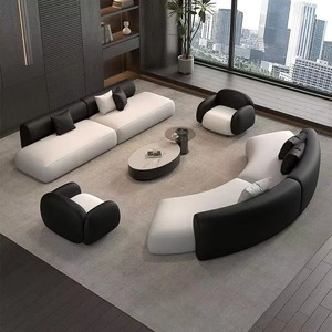 <span class=keywords><strong>Canapé</strong></span> de couloir incurvé moderne de luxe nordique, édition designer pour les salons compacts, <span class=keywords><strong>canapé</strong></span> de réception de salon de beauté - Product Image 3