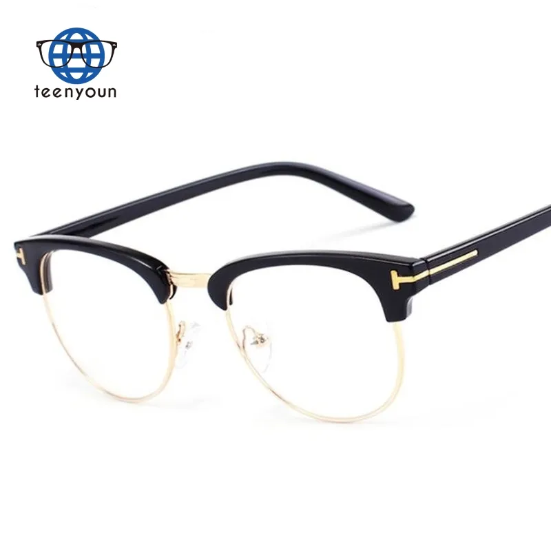 Teenyoun Transparent lunettes cadres femmes myopie lunettes optique Mental cadre marque lunettes TOM lunettes hommes Oculos S297