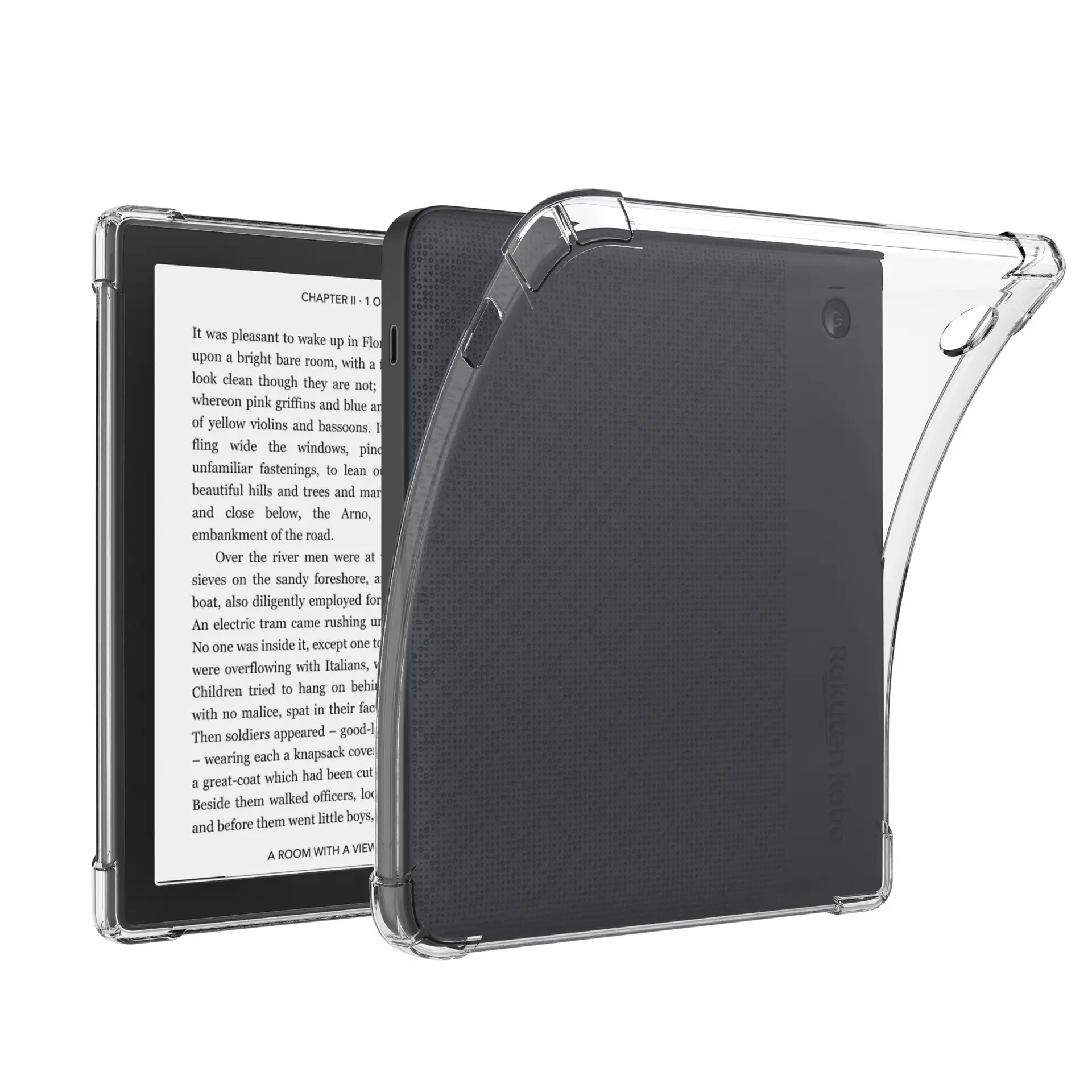 Anti scratch Ultra Claro Macio Flexível Transparente TPU Skin Bumper Back Cover caso Shell para Kobo Libra 2 7.0 polegadas