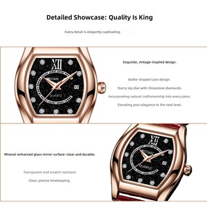 <span class=keywords><strong>Reloj</strong></span> <span class=keywords><strong>de</strong></span> Cuarzo X-GEQCK 8088 Nuevo con Doble Calendario, Correa <span class=keywords><strong>de</strong></span> Cuero Vacuno, Caja <span class=keywords><strong>de</strong></span> Aleación, Esfera con Incrustaciones <span class=keywords><strong>de</strong></span> Diamantes, a la Moda, Resistente al Agua para <span class=keywords><strong>Mujer</strong></span> - Product Image 2