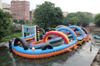 Piste de course gonflable extérieure en bâche PVC à vendre Go Karts Piste de course Jeu de sport gonflable