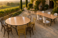 Table ronde pliante moderne de 6 pieds pour banquets d'hôtel et mariages, usage commercial, mobilier de restaurant en bois pour 10 personnes