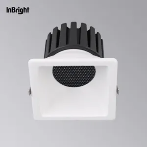 Trần lõm Dimmable LED COB chống chói Downlight 8W 15W 28W vuông không thấm nước IP65 xuống ánh sáng