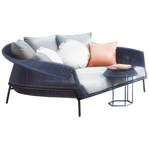 Ensemble <span class=keywords><strong>de</strong></span> meubles d'extérieur en rotin tressé en alliage d'aluminium, résistant à la pluie, au soleil et à la corrosion, mobile, style nordique, pour jardin et cour - Product Image 4